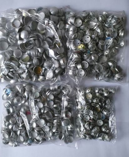 Silver Round Metal Mould Button