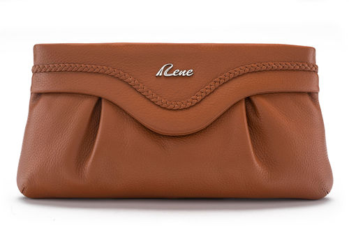 Genuine Leather Women Tan Clutch