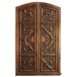 Antique Door - Handcrafted Mahogany Wood, Elegant Vintage Design | Perfect First Impression Entryway