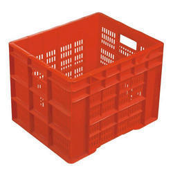 Orange Plastic Vegetable Crate