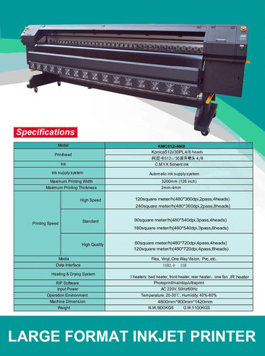 Large Format Inkjet Printer - Durable Raw Material, Customizable Options | Precision Printing Technology, Advanced Manufacturing Facilities