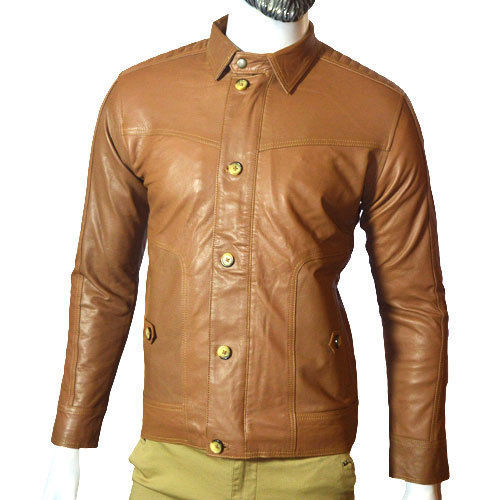 Mens Light Brown Leather Jacket