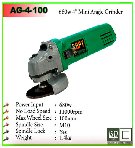 Mini Angle Grinder - 680W Power Tool Part | Fiber Material, M10 Thread, 1.4kg Weight, 11000 No Load Speed, Precision-Designed