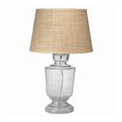 Glass Table Lamp With Hard Shade