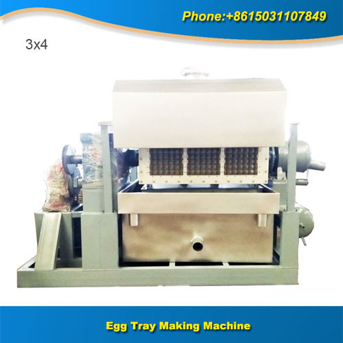 Semi Automatic Waste Paper Recycling Paper Egg Tray Machine Capacity: 2000Pcs/H Kilogram(Kg)