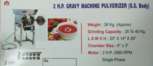 2 HP Gravy Machine Pulverizer (SS Body)