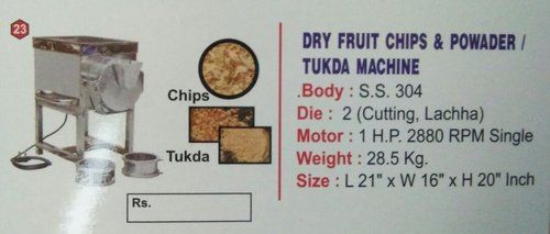 Dry Fruit Chips and Powder/Tukda Machine