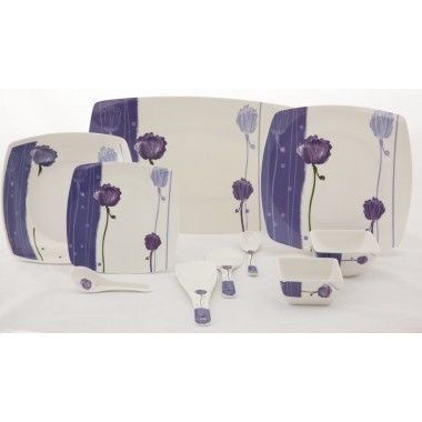 Monet Square Melamine Dinner Set