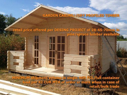 Log Prefabricated Timber Garden Cabin