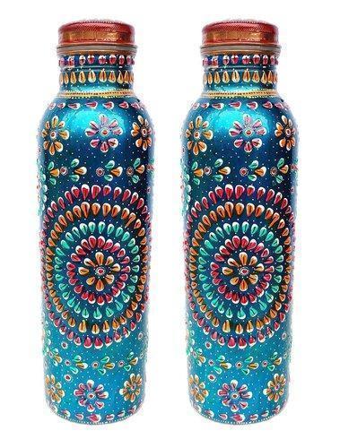 Indian Craftio Pure Copper Diamond Water Bottle