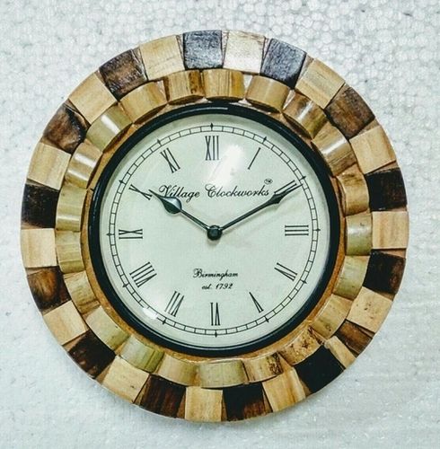 Decorative Handcrafted Wooden Wall Clock