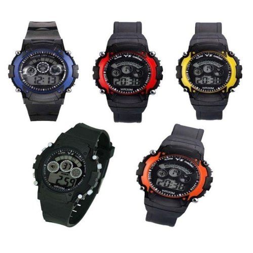 Digital 7 Colors Back Light Watches Gender: Men