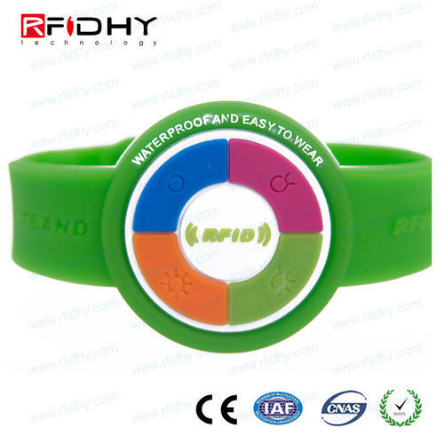 Fashion Debossed RFID Wristband with Lock