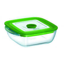 Borosil Square Dish Bowl With Lid