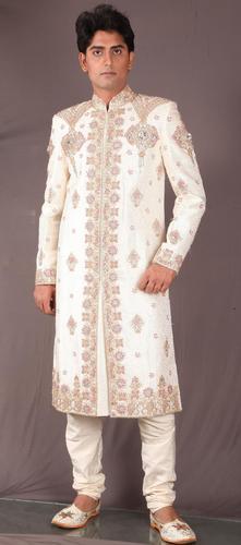 Off-White Jamewar Sherwani