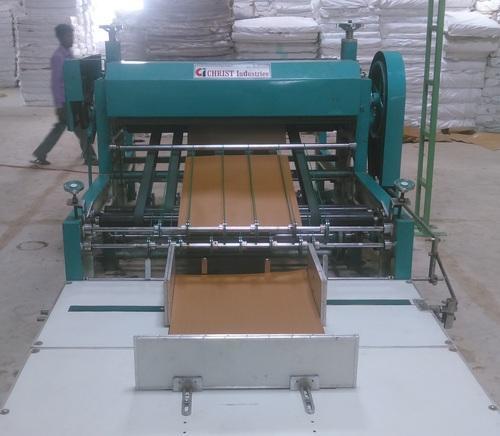 Red Heavy Duty Online Corrugated Sheet Cutting Machine