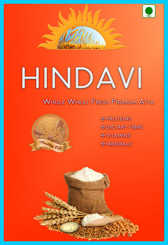 White Hindavi Whole Wheat Premium Chakki Fresh Atta