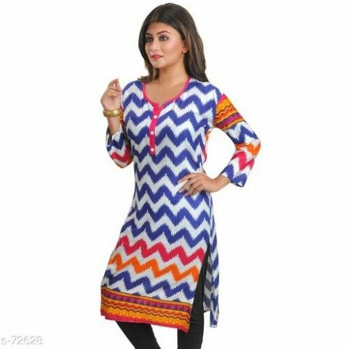 Multi Ritvika Cotton Ladies Kurtis