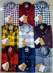 Flannel Fabric Check Shirts Bending Angle: Dependings Upon Size