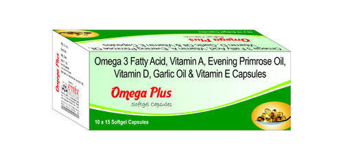 Omega 3 Fatty Acid Garlic Oil And Vitamin E Capsule