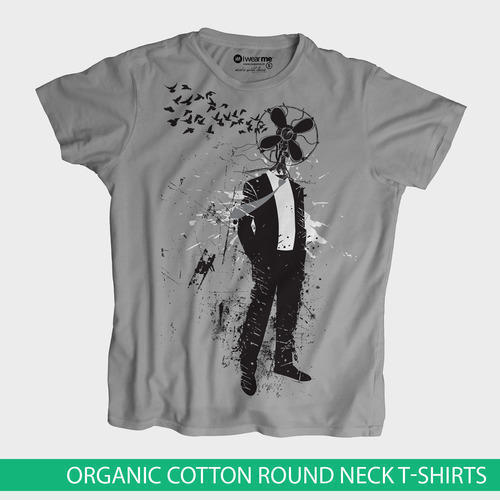 Organic Cotton Round Neck T Shirts Size: Xxxl