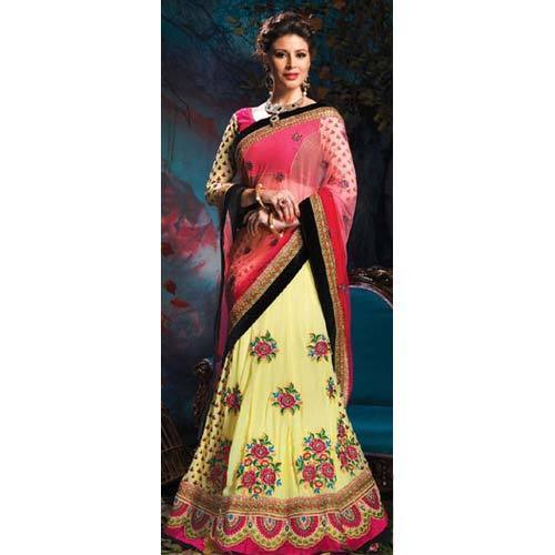 Lehenga Saree - Vibrant Colors and Intricate Designs | Seamless Finish, Meticulously Designed, Appealing Pattern