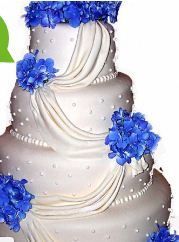 Blue And White Cake