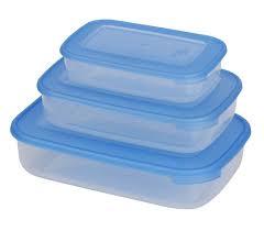 White-Blue Light Weight Plastic Tiffin