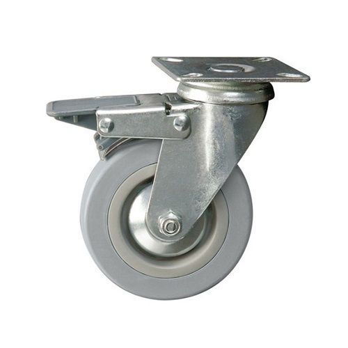 Medium Duty Caster Wheels - Rubber Material, Durable Quality for Textile, Ceramic, Chemical, and Marine Industries