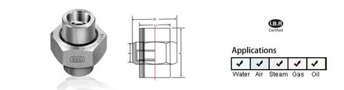 Socket Weld Union - Full Bore Design, ASME Standards Compliant | High Quality Antirust Oil Coating, Graded Forging for Crack Free Installation