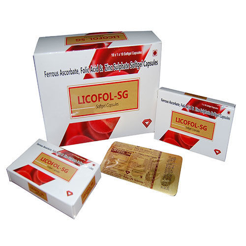 Ferrous Ascorbate 100 mg + Folic Acid 1.5mg + Zinc Sulphate Monohydrate 7.5 mg (Softgel Capsules)