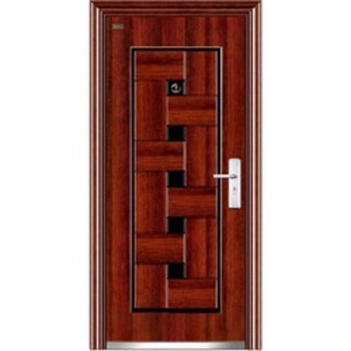 Metal Safety Door - 2100 x 960 x 50, 2100 x 1050 x 50, 2400 x 1050 x 50 | Brown Color, Standard and Customized Designs