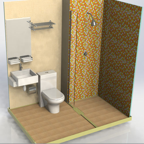 Prefabricated Bathroom Unit With Toilet All One In Shower Rooms