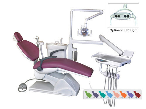 White Dental Chair With Large Instrument Tray