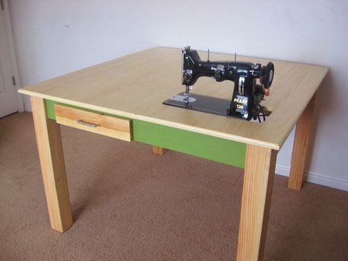 Sewing Machine Plywood Stand Table