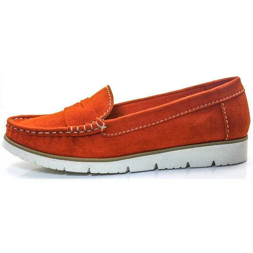 Orange Loafer Shoes