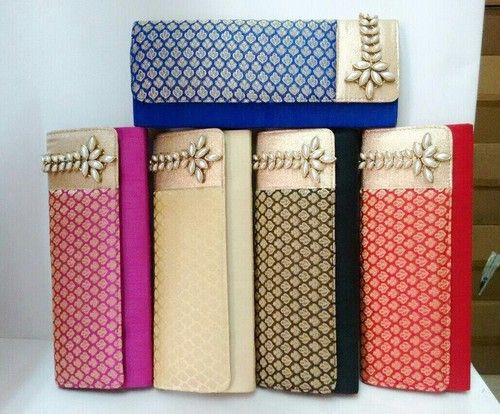 Silk Pearl Kasab Clutch