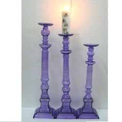 Glass Candle Stand - Premium Quality Glass, Various Shapes and Sizes, Vibrant Colour Options - Elegant Interior Decor Accent