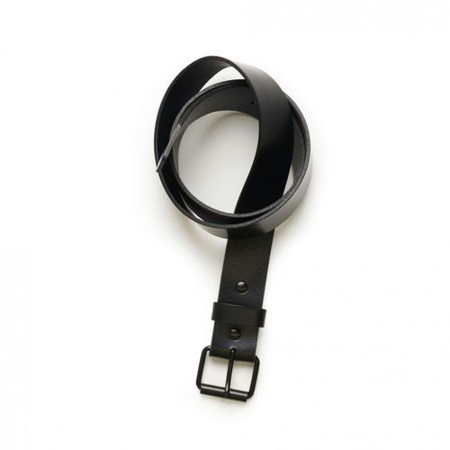 Men Black Leather Belt