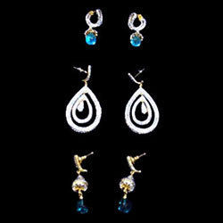 Cubic Zirconia Chandelier Earrings