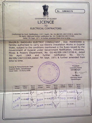 electrical contractor license