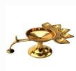 Light Weight Brass Panch Aarti Diya With Fancy Style