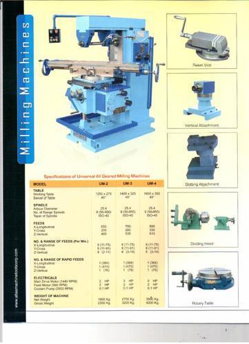 Universal All Geared Milling Machines