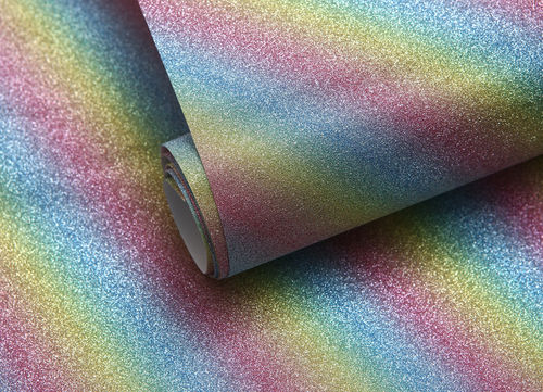 Custom Hot Fix Rainbow Glitter Heat Transfer Tpu Sheet