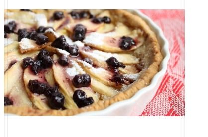 Black & White Tart With Apples And Cranberries