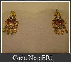 Women Designed Gold Earrings