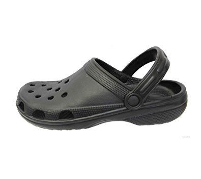 Gents Plastic Plain Black Sandal