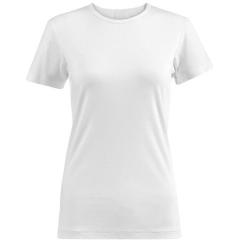 Ladies Round Neck White T-shirt