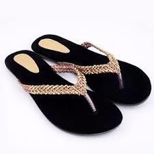 Black Optimum Finishing Ladies Fancy Slipper