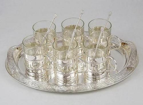 Antique Silver Cava Set